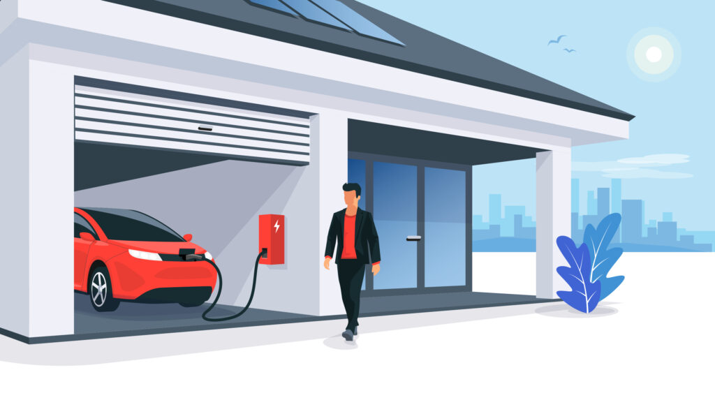 Illustration of EV Charging at Home | Jason Wright Electric